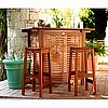 Classic Teak Style 3pc Bar Set
