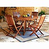 Teak Finish 5pc Dining Set