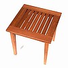 Teak Finish Wood Side End Table