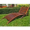Teak Type Hardwood Chaise Lounge