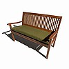 Weatherproof Two Seater Bench Cushion - Green