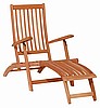 Teak Finish Steamer Lounger Chair