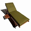 Weatherproof Chaise Lounge Cushion - Green or Floral