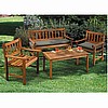 Teak Oiled Wood Garden Bench