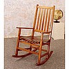Oak Mission Style Patio Porch Rocker Rocking Chair