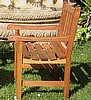 Teak Oiled Wood Garden Arm Chair