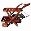 Shorea Teak Oiled Trolley Bar Serving Cart
