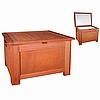 Teak Finish Storage Cooler Chest