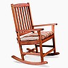 Teak Oiled Eucalyptus Rocker Rocking Chair
