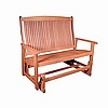 Teak Finish Garden Glider Bench