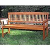 Wide Teak Oiled Hardwood 5' Garden Bench