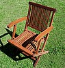 Teak Oiled Folding Garden Armchair