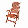 Teak Finish Reclining Armchair