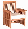 Teak Finish Mission Armchair w/Cushion