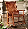 Teak Finish Rocker Rocking Chair