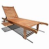 Teak Reclining Chaise Lounge