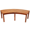 Eucalyptus 5 Foot Backless Curved Conversation Bench