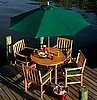 Eucalyptus Wood Table + 4 Chair Set