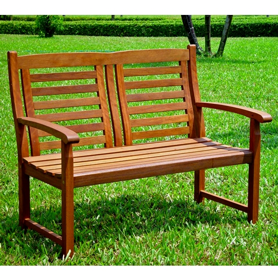 Teak Type Acacia 4 Foot Hardwood Outdoor Bench