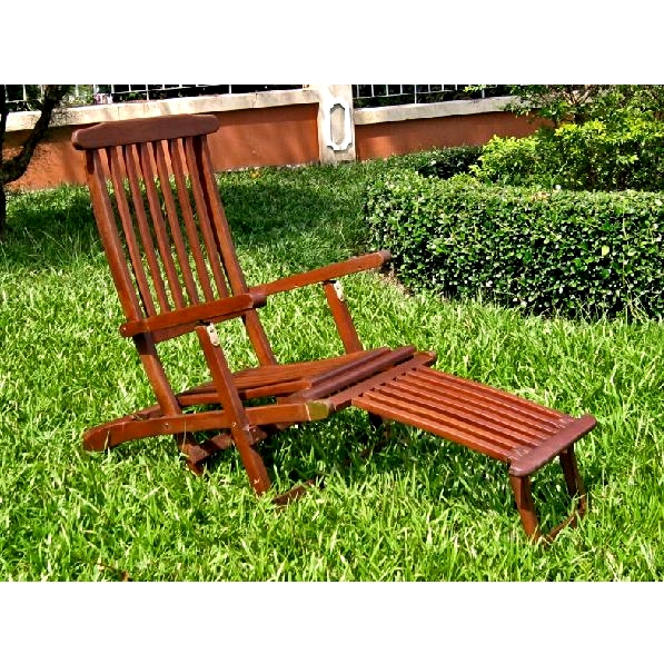 Teak Type Hardwood Steamer Lounge Deck Chair