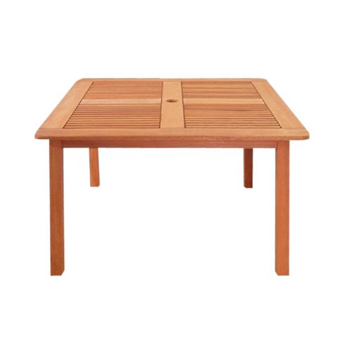 Teak Finish 36 Inch Square Outdoor Dining Table