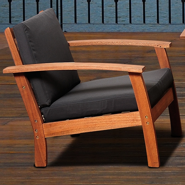 4pc Teak Type Deep Seating Conversation Set - Colors