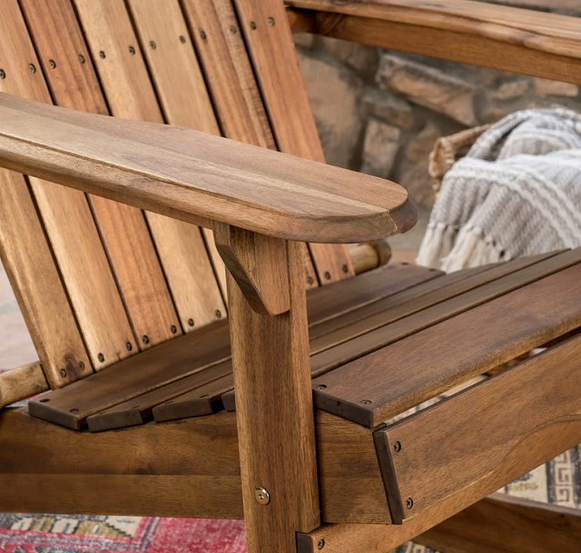 Acacia Adirondack Outdoor Porch Rocking Chair