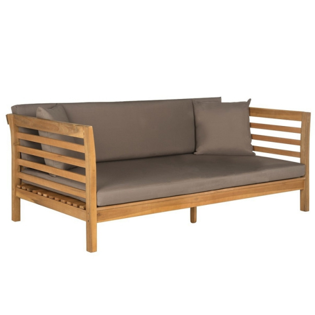 Acacia Deep Seating Deck Sofa Daybed with Cushions