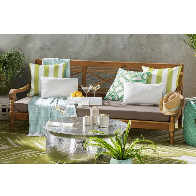 Acacia Deep Seating Patio Sofa Daybed with Cushions