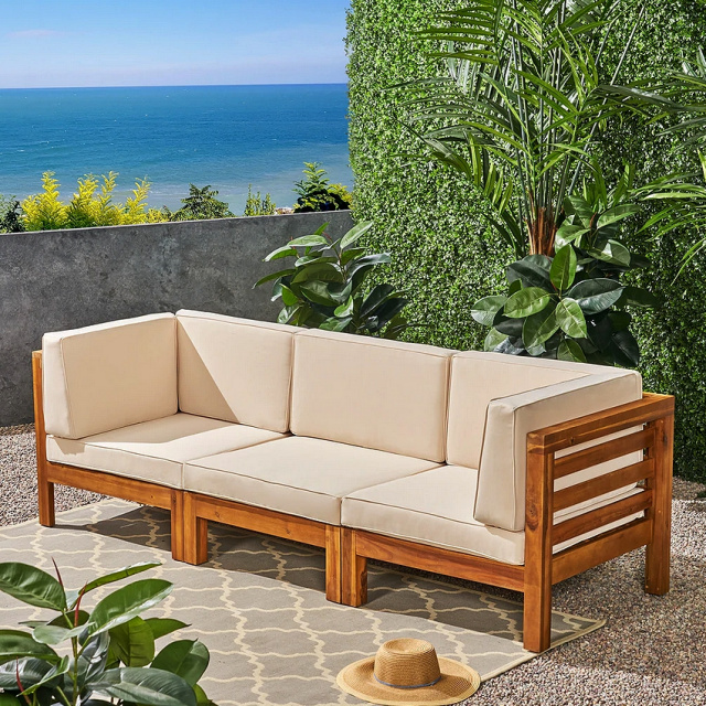 Acacia Hardwood 7.5 Foot Deep Seating Resort Deck Sofa