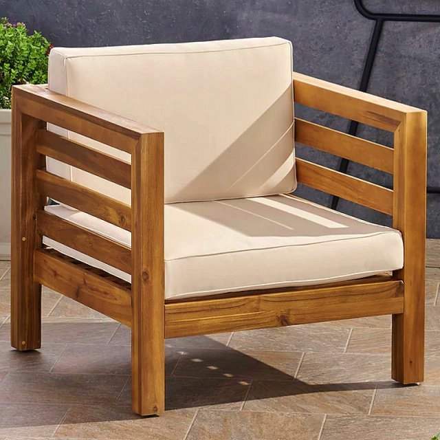 Acacia Hardwood Deep Seating Resort Deck Chair