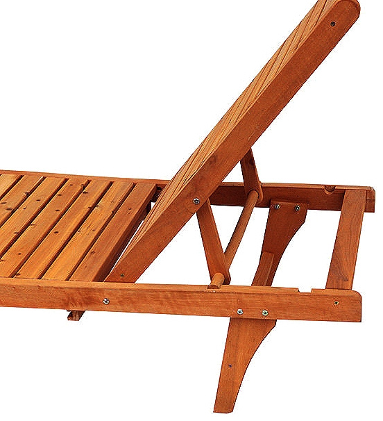Cedar Wood Patio Deck Chaise Lounger