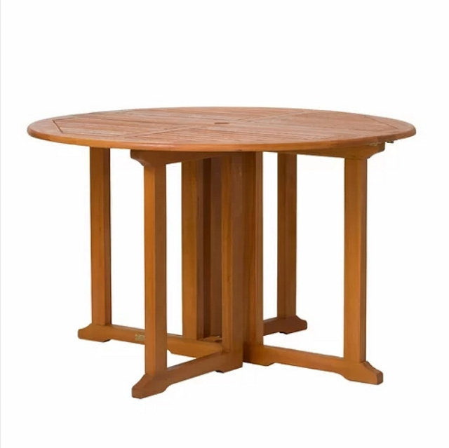 Eucalyptus 48 Inch Heavy Duty Folding Dining Table Folding Eucalyptus 48 Inch Heavy Duty Dining Table