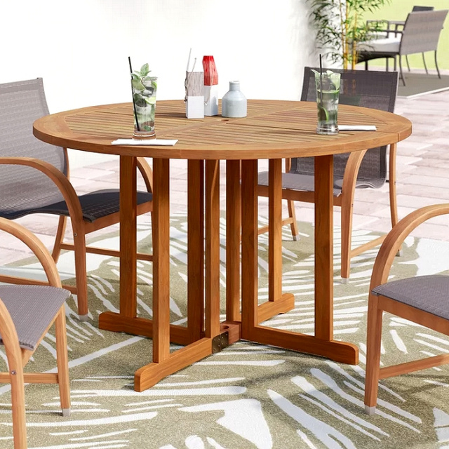 Eucalyptus 48 Inch Heavy Duty Folding Dining Table