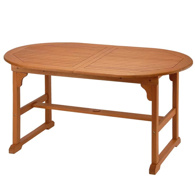 Eucalyptus 58 to 79 Inch Outdoor Extendable Dining Table