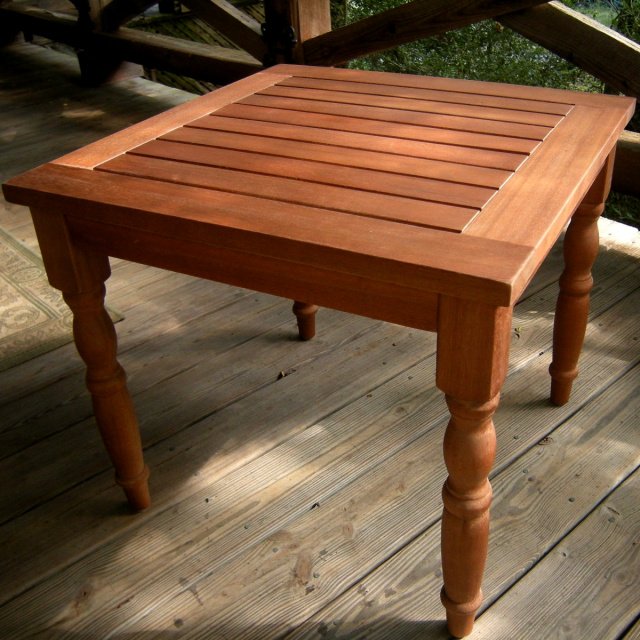 Eucalyptus Deluxe Hardwood Side End Table