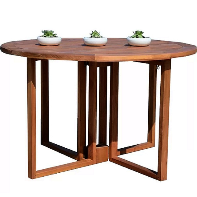 Eucalyptus Folding Patio Deck Dining Table