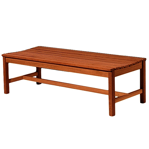 Eucalyptus 5 Foot Backless Outdoor Picnic Bench