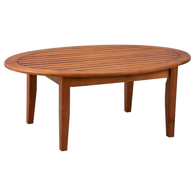 Eucalyptus Hardwood Oval Deck Coffee Table