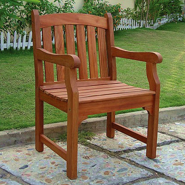 Eucalyptus Patio Deck Outdoor Garden Armchair