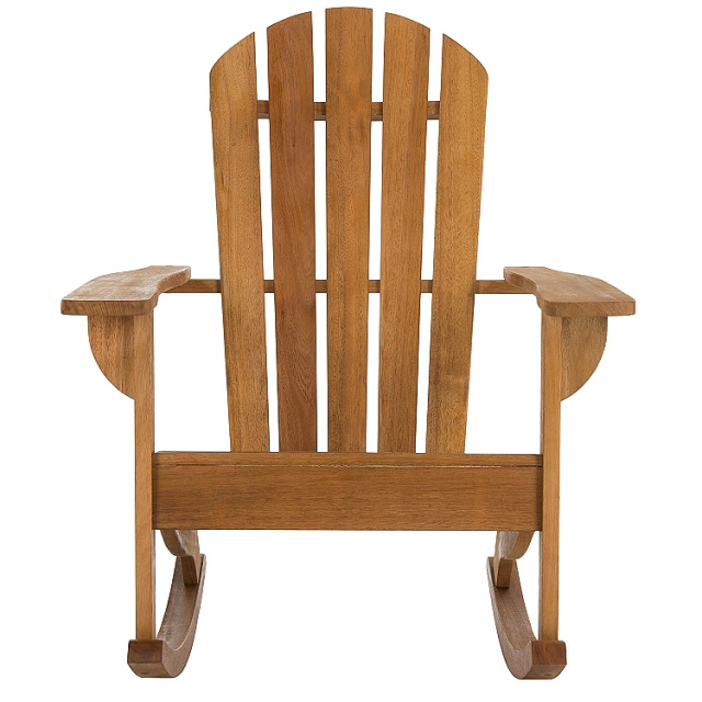 Rustic Eucalyptus Adirondack Porch Rocking Chair