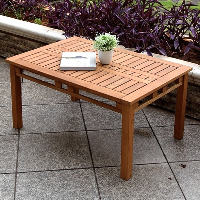 Teak 36 Inch Outdoor Patio Coffee Table