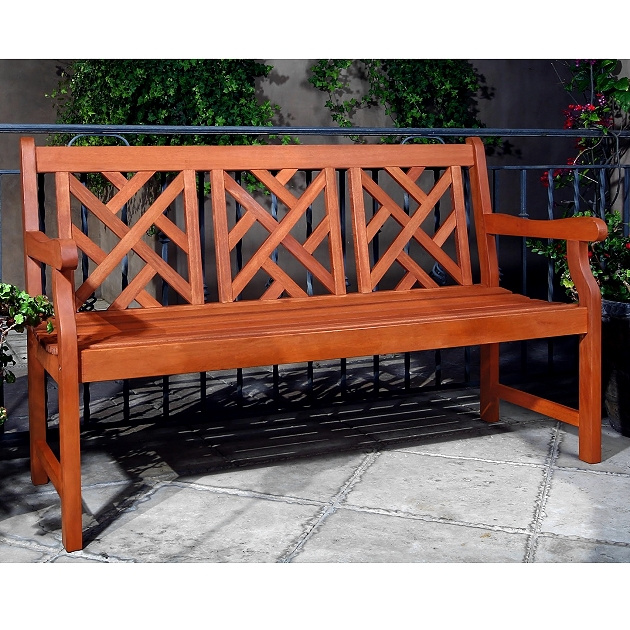 Shorea 5 Foot Chippendale Style Garden Bench