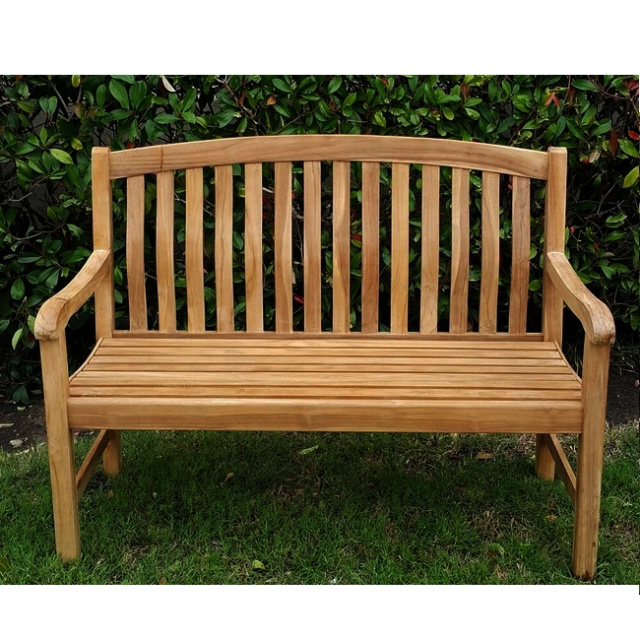 Teak 4 Foot Arched Back Garden Bench