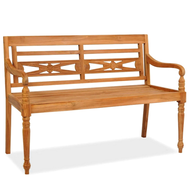 Teak 4 Foot Cross Back Garden Bench