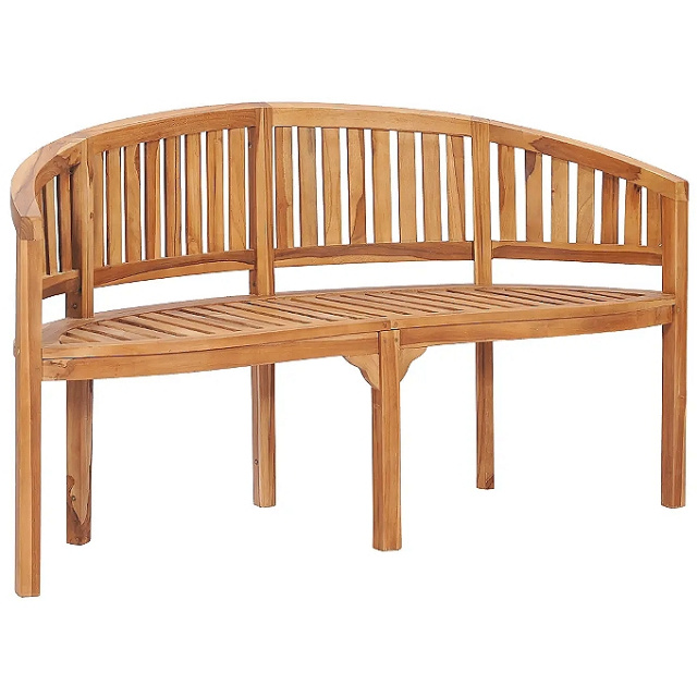 Teak 5 Foot Curved Island Garden Bench