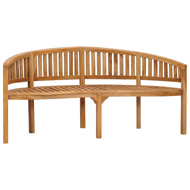 Teak 6 Foot Curved Island Garden Bench