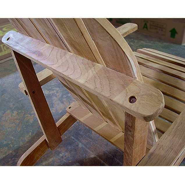 Teak Adirondack Deck Chair and Ottoman