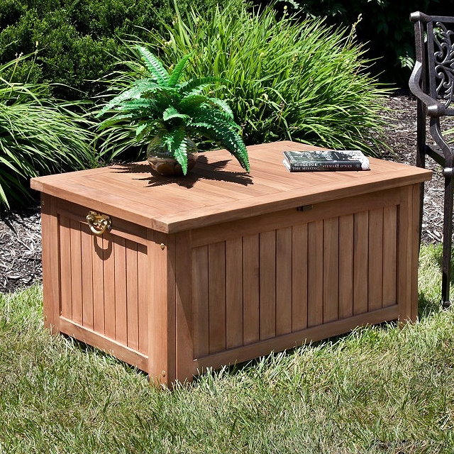 Teak Deck Patio Storage Box Trunk