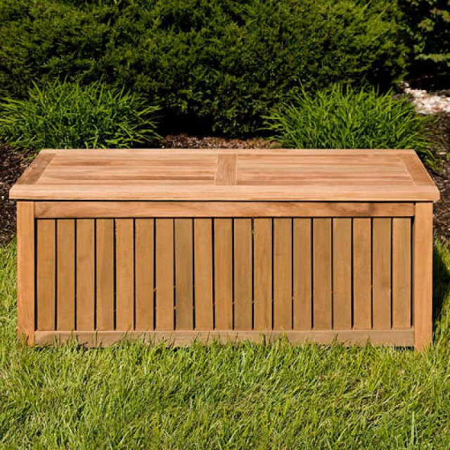 Teak Deck Patio Storage Trunk Box